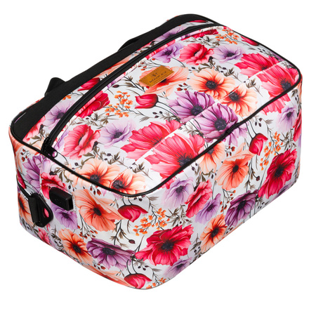 Mehrfarbige Reisetasche aus strapazierfähigem Polyester mit USB-Anschluss und Pflanzenmuster – Rovicky