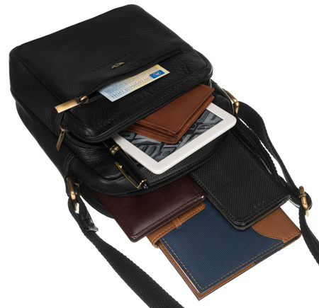 Herren Schultertasche aus Leder – Peterson