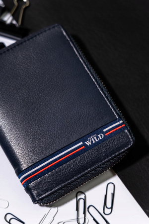 Große Herren Geldbörse aus Leder mit Reißverschluss – Always Wild