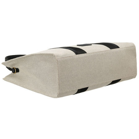 Modische Damen Shopper in Schwarz-Beige mit verstellbarem Gurt – Peterson