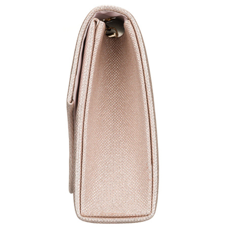 Elegante, bestickte Damen-Clutch aus synthetischem Stoff in Beige - Rovicky