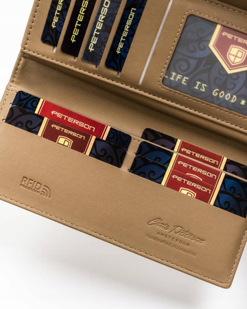 Große, horizontale Damen-Geldbörse aus Öko-Leder – Peterson