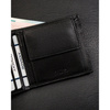 Horizontale, schwarze Herren Geldbörse aus Leder ohne äußeren Verschluss – Ronaldo