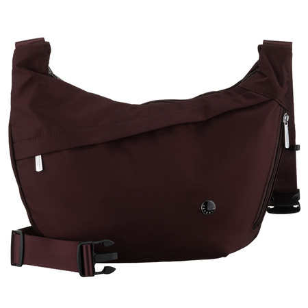 Bordeauxfarbene Damen-Handtasche aus Polyester mit Reißverschluss - Peterson