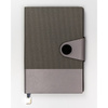 Graues Notizbuch A5 mit integrierter Lesezeichenlasche – Peterson