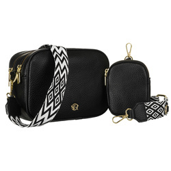 Damen Umhängetasche aus Öko-Leder mit abnehmbarer Geldbörse – Rovicky