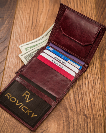 Herren Geldbörse aus Leder ohne Verschluss – Always Wild