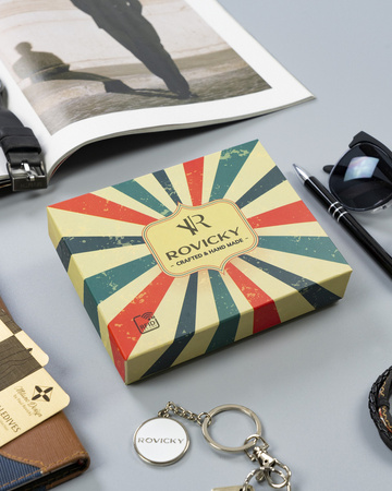 Große Retro Herren Geldbörse mit zwei Münzfächern – Rovicky