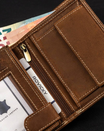 Große Herren Geldbörse Hochformat aus echtem Leder – Always Wild