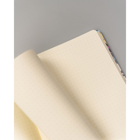 Notizbuch A5 mit Blumenmuster, punktiert und mit Gummiband – Peterson