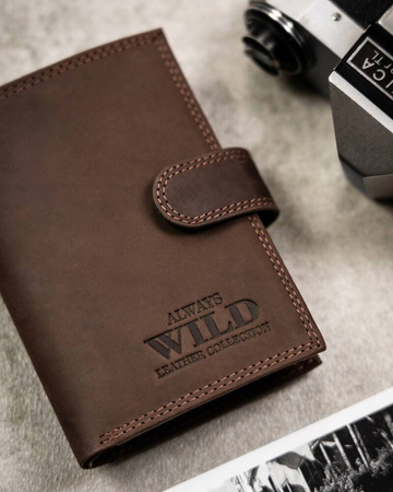 Herren Geldbörse aus Echtleder im Hochformat – Always Wild