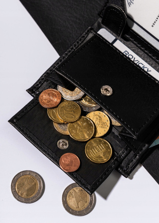 Kompakte, vertikale Herren Geldbörse aus Öko-Leder – 4U Cavaldi