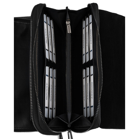 Schwarze Herren-Handgelenktasche aus Öko-Leder, ideal für Dokumente - Rovicky