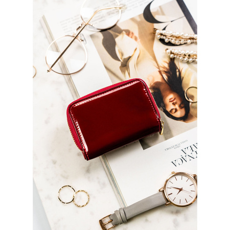 Kleine Damen Geldbörse rot aus Leder – Peterson