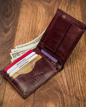 Herren Geldbörse aus Leder Always Wild® für Karten