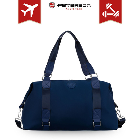 Sportliche Trainingstasche aus Polyester in Navyblau, mit einem Fach – Peterson