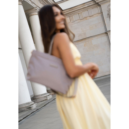 Damen-Shopper aus Nylon in Beige mit Magnetverschluss - Peterson