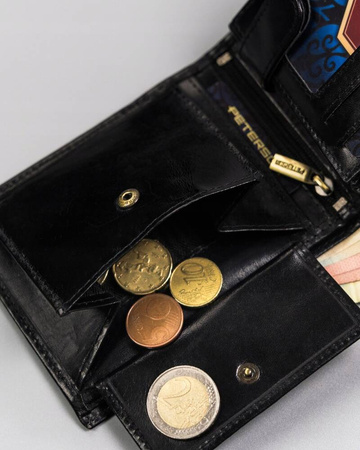 Große Herren Geldbörse aus Leder ohne Verschluss – Peterson