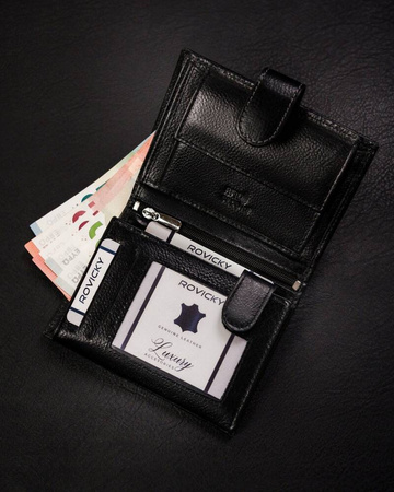 Große Herren Geldbörse aus Leder im Hochformat – Rovicky