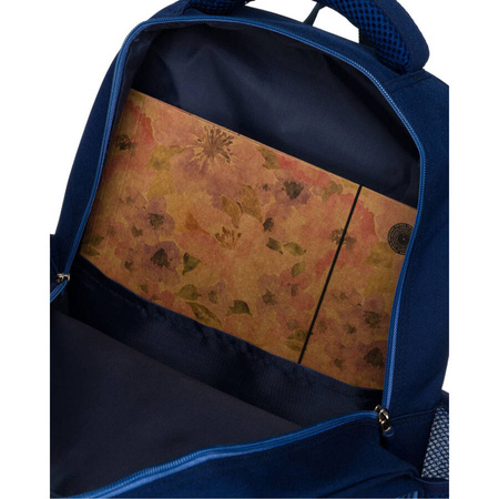 Zweikammeriger, marineblauer Stadtrucksack mit Außentaschen - Peterson