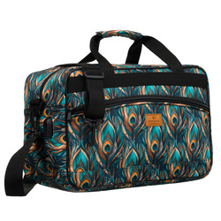 Reisetasche aus strapazierfähigem Polyester mit Pflanzenmuster und abnehmbarem Gurt – Rovicky