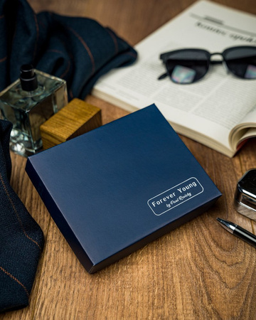 Schwarze Herren Geldbörse aus Echtleder – Forever Young®