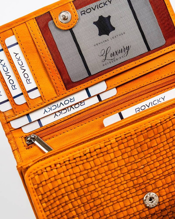 Große Damen Geldbörse aus Echtleder – Rovicky