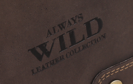 Attraktive Herren Geldbörse aus Leder mit Messingkette – Always Wild