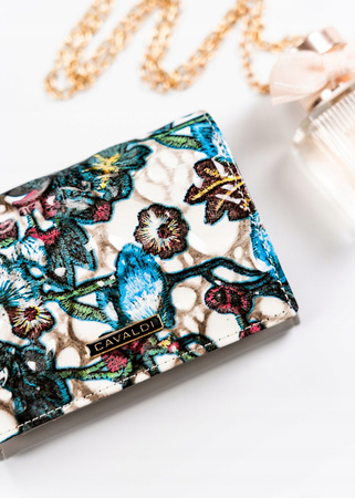 Mehrfarbige Damen Geldbörse aus Echt- und Öko-Leder mit Druckknopf – 4U Cavaldi