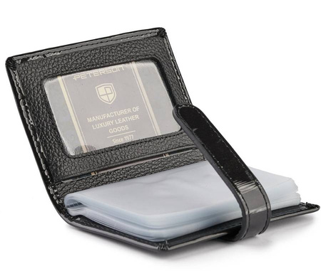 Lederetui für Dokumente mit dekorativem Verschluss – Peterson