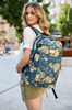 Klassischer Damen Rucksack aus Polyester mit Blumenmuster – Rovicky