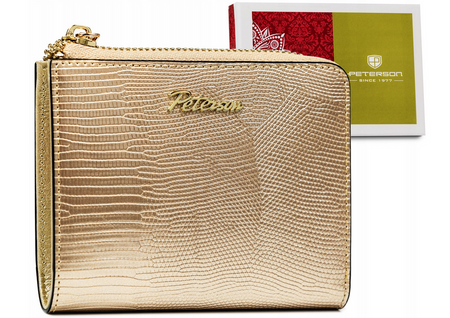 Damen Geldbörse aus Leder mit Reißverschluss – Peterson