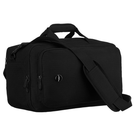 Reiserucksack in schwarz mit Reißverschluss, ideal für Handgepäck – Peterson