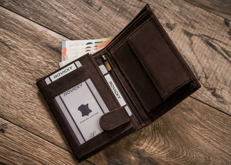 Große vertikale Herren Geldbörse aus Echtleder – Always Wild