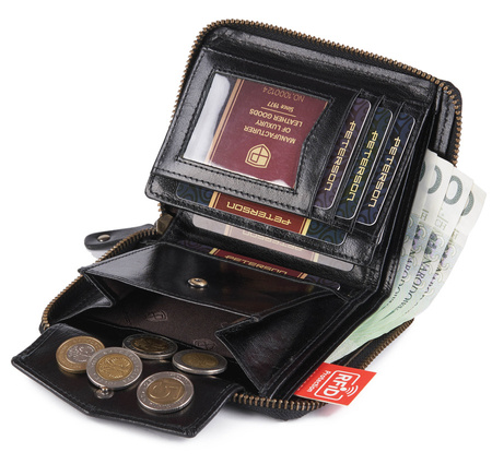 Herren Geldbörse mit Reißverschluss und Kartenschutz – Peterson