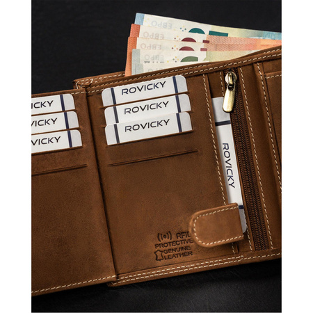 Große Herren Geldbörse aus Nubukleder – Always Wild