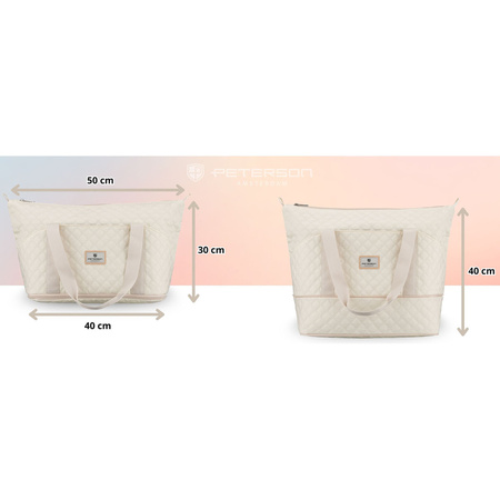 Beige Trainingstasche aus Polyester, mit einem Fach - Peterson