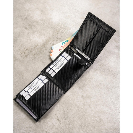 Herren Geldbörse aus Leder mit elegantem Muster – Rovicky