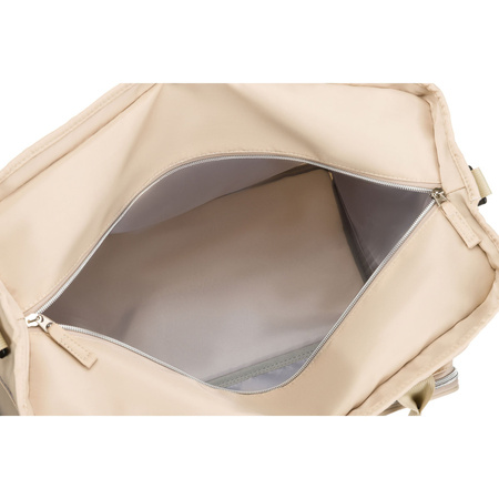 Praktische Reisetasche aus Polyester in Beige, ausgestattet mit einem Koffergriff – Peterson