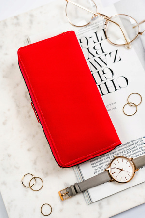 Klassische Damen-Geldbörse aus Öko-Leder – Rovicky