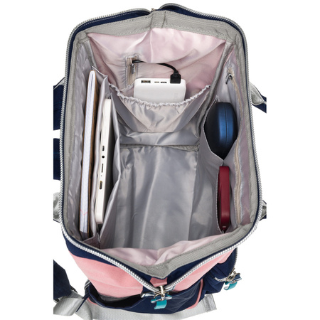 Zweifarbiger City-Rucksack mit Fach für mobile Geräte – Peterson