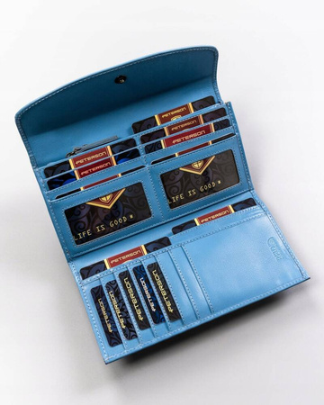 Elegante große Damen Geldbörse aus echtem Leder – Peterson