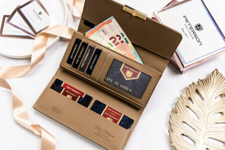 Große, horizontale Damen-Geldbörse aus Öko-Leder – Peterson