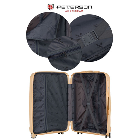 Kofferset in Beige aus Polypropylen mit ausziehbaren Griffen - Peterson