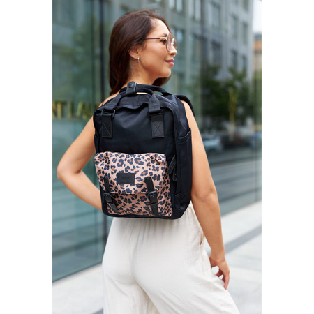 Laptoprucksack mit Leopardenmuster-Tasche – Himawari