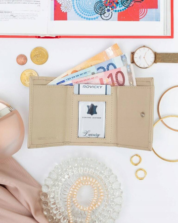 Kleine Damen Geldbörse aus echtem Leder – Rovicky