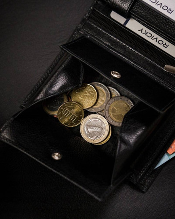 Große Herren Geldbörse aus Leder ohne Verschluss – Rovicky