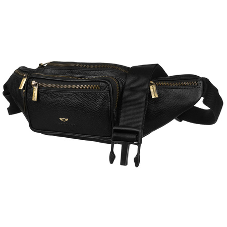 Herren Gürteltasche schwarz aus Leder – Peterson