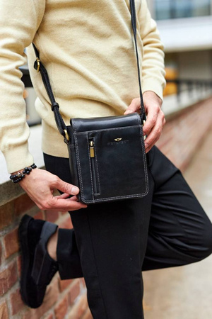 Umhängetasche für Herren aus echtem Leder – Peterson