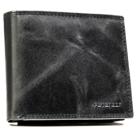 Große Herren-Geldbörse aus Leder in Schwarz mit RFID-System - Peterson